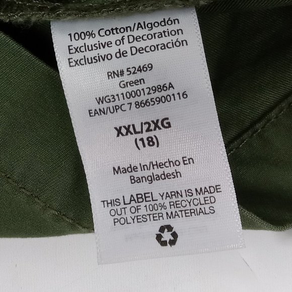 Wonder Nation Girls Green Anorak Button Front Jacket Size XXL (18) NWT - Picture 10 of 11